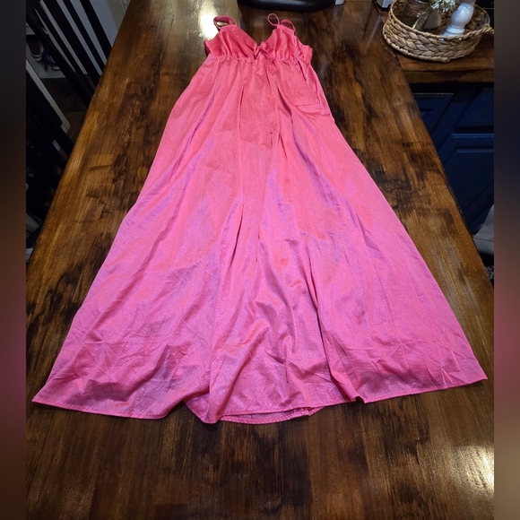 erica loren Dresses & Skirts - VTG ERICA LOREN Long Slip Dress classic Pink Satin Maxi Y2k Lingerie S
